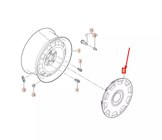 NEW VOLKSWAGEN BEETLE 9C WHEEL COVER TRIM 16" 1C0601147JMFX ORIGINAL