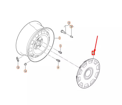 NEW VOLKSWAGEN BEETLE 9C WHEEL COVER TRIM 16" 1C0601147JMFX ORIGINAL