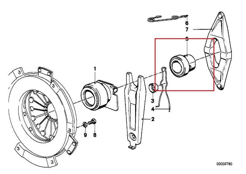 NEW BMW X5 E53 CLUTCH RELEASE BEARING 21517521471 ORIGINAL