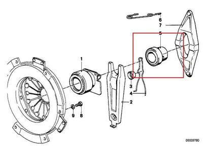 NEW BMW X5 E53 CLUTCH RELEASE BEARING 21517521471 ORIGINAL