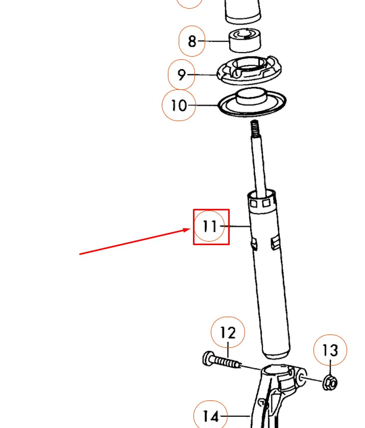 NEW AUDI A4 B8 FRONT GAS SHOCK ABSORBER 8K0413031CG ORIGINAL