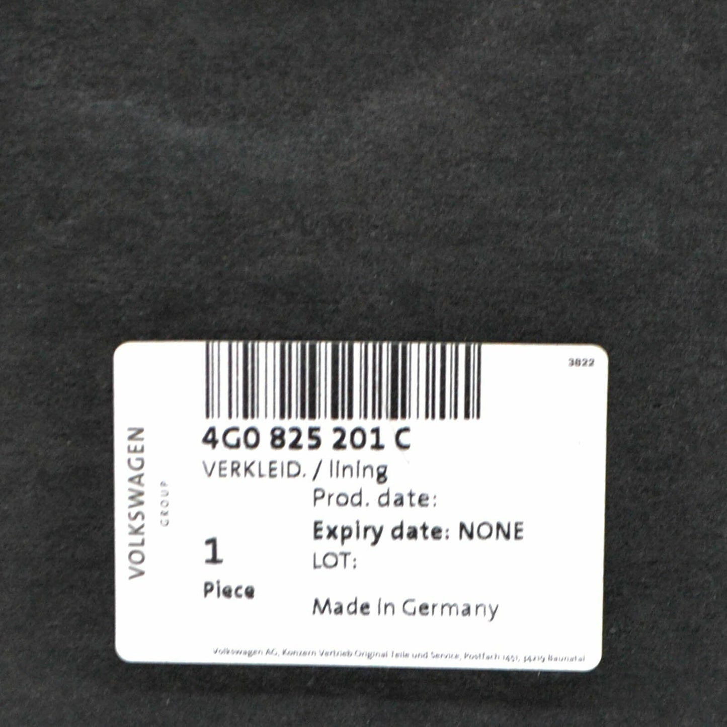 NEW AUDI RS7 SPORTBACK 4G8 LEFT SIDE UNDERBODY COVER TRIM 4G0825201C ORIGINAL