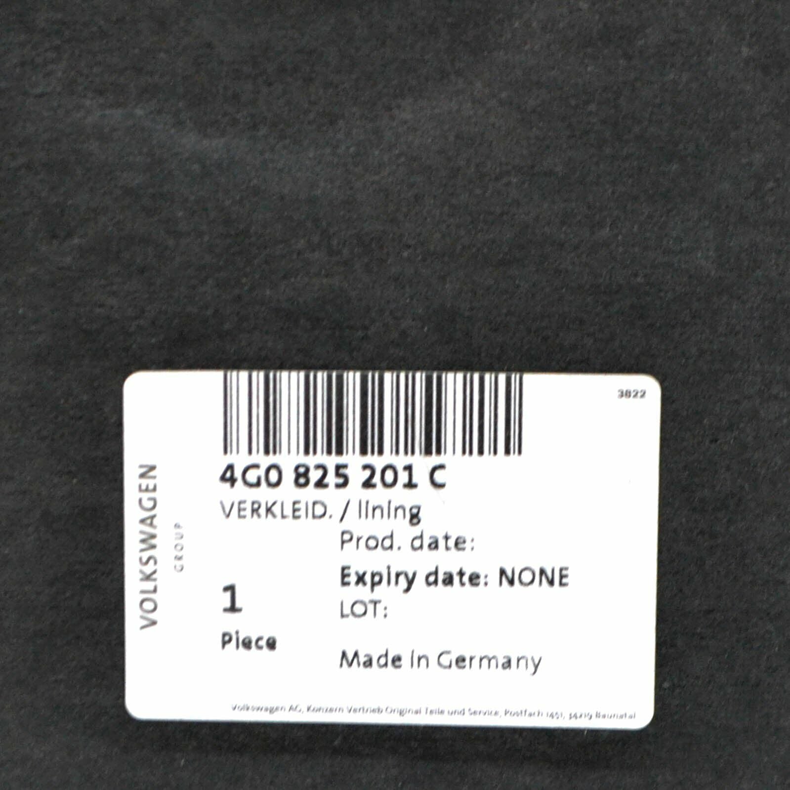 NEW AUDI RS7 SPORTBACK 4G8 LEFT SIDE UNDERBODY COVER TRIM 4G0825201C ORIGINAL