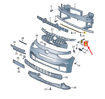 new vw id.3 e11 front right upper bumper guide profile 10a807184a original