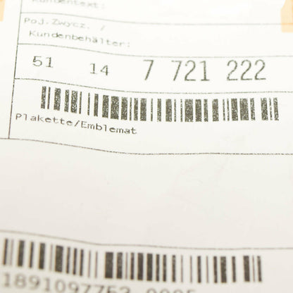 new bmw z3 coupe e36 rear trunk bootlid badge 70mm 7721222 51147721222 original