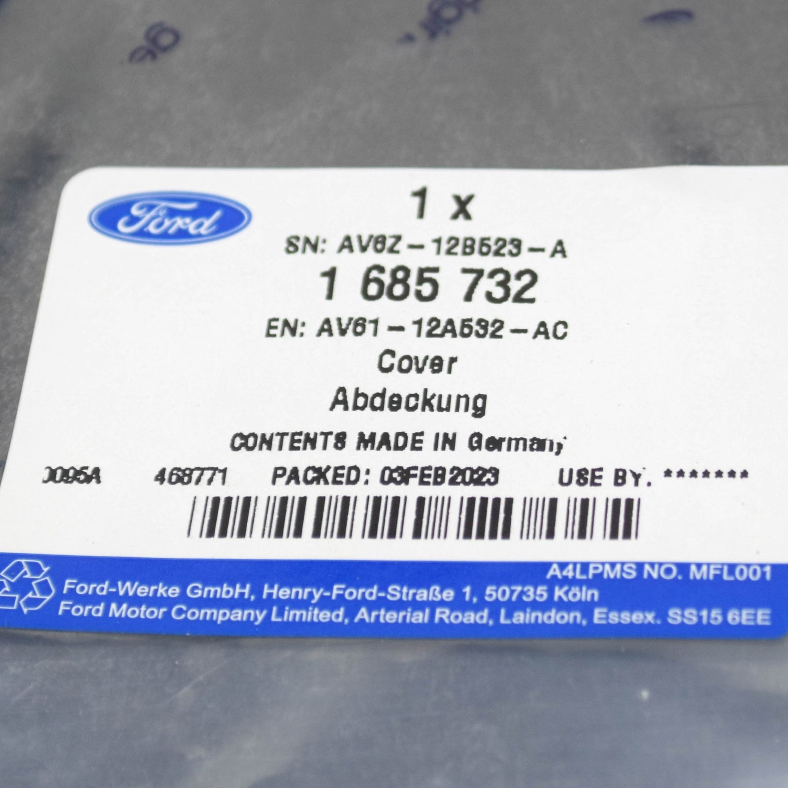 new ford kuga c520 mk2 engine module top cover 1685732 av61-12a532-ac original
