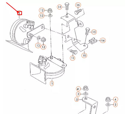 NEW AUDI A3 8L HIGH TONE HORN SIGNAL 3B0951223 ORIGINAL