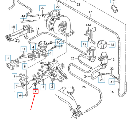 new audi a4 b8 egr connecting pipe hexagon nut n90894601 original