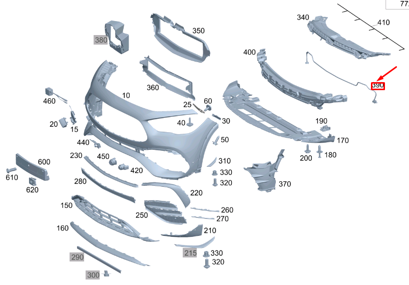 NEW MB GLA H247 FRONT PEDESTRIAN PROTECTION PRESSURE SENSOR A2479051305 ORIGINAL