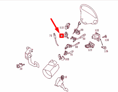 NEW MERCEDES-BENZ S W220 STEERING LOCK ANGLE SENSOR SENDER A0025421718 ORIGINAL