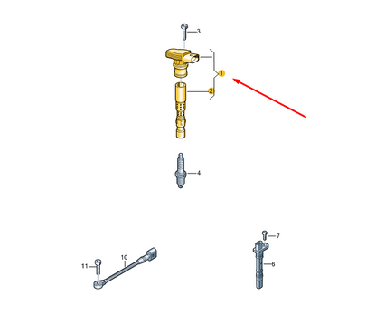 NEW AUDI Q7 4M IGNITION COIL 06E905115G ORIGINAL