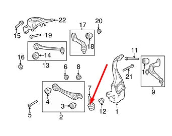 NEW AUDI A4 B9 FRONT LOWER CONTROL ARM BALL JOINT 8W0407689B