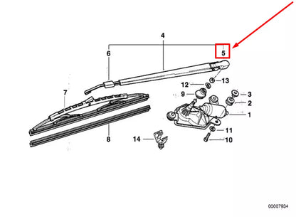 NEW BMW 3 COMPACT E36 REAR WIPER ARM COVER 8357518 61628357518 ORIGINAL