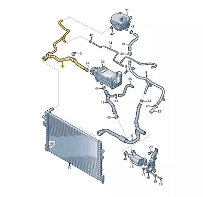 NEW AUDI Q3 F3 COOLANT HOSE PIPE 5QF122101DK