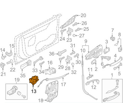 new audi a7 4g front left door lock actuator motor 4g lhd 4g1837015c original