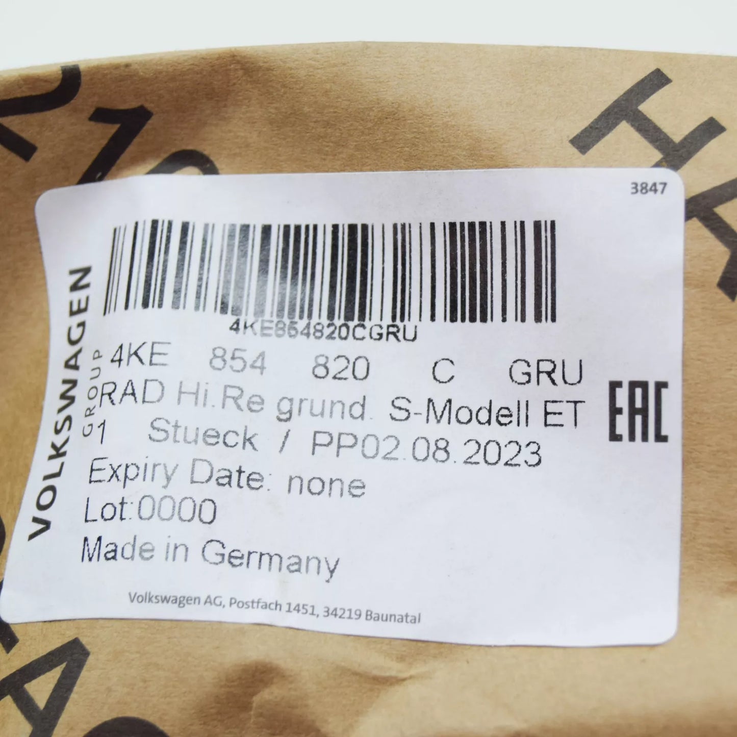 NEW AUDI E-TRON SPORTBACK GEA REAR RIGHT FENDER ARCH TRIM 4KE854820CGRU ORIGINAL