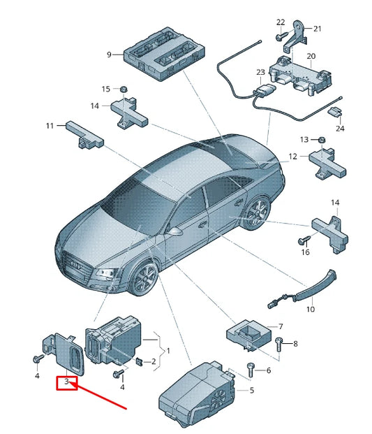 NEW AUDI A8 4H IGNITION SWITCH TRIM RHD 4H2905219