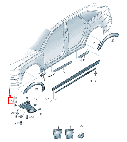 new audi a6 4a c8 front left wheel spoiler 4k9853887 original