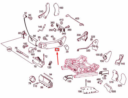 NEW MERCEDES-BENZ E W211 FRONT SEAT LEFT OUTSIDE COVER A21191871308J12 ORIGINAL
