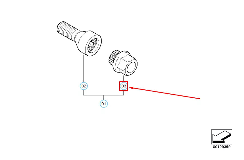 NEW BMW 1 E81 WHEEL BOLT ADAPTER WITH CODE 36136762341 6762341 ORIGINAL