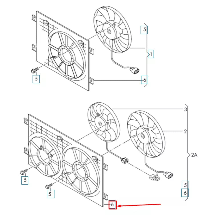 NEW AUDI Q2 ENGINE COOLING FAN SHROUD 5Q0121205AQ