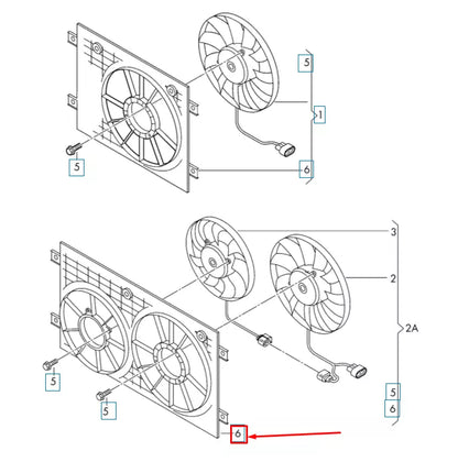 NEW AUDI Q2 ENGINE COOLING FAN SHROUD 5Q0121205AQ