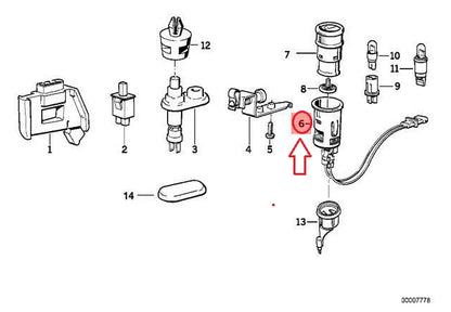 NEW BMW 8 E31 CIGARETTE LIGHTER PLUG SOCKET 61341378716 ORIGINAL