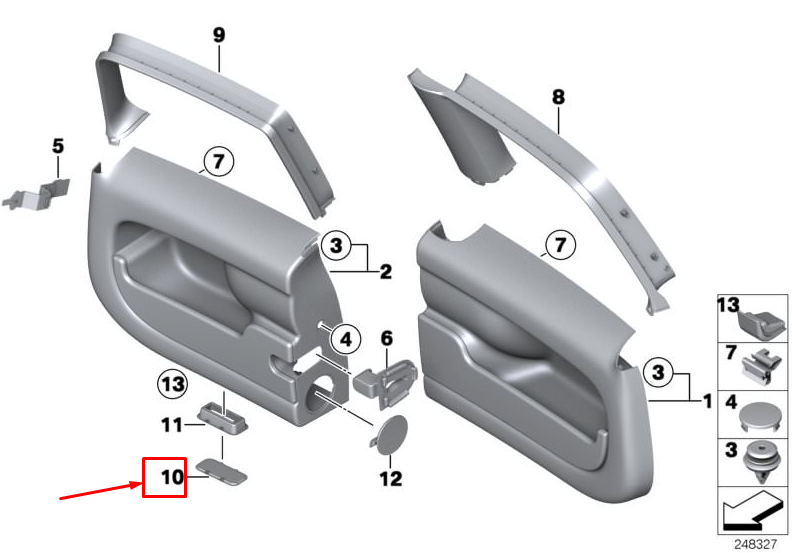 new mini clubman r55 lamp cut-out cover 2756201 51492756201 original