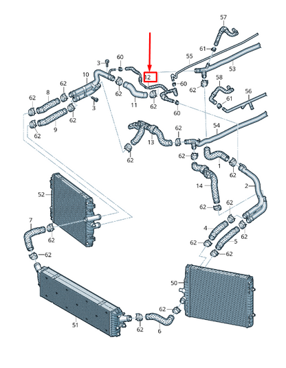 new audi r8 4s engine vent hose 4s0122447d original
