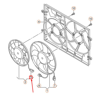 NEW AUDI A1 MK1 FLAT CONTACT HOUSING 2 PIN 1J0973752 ORIGINAL
