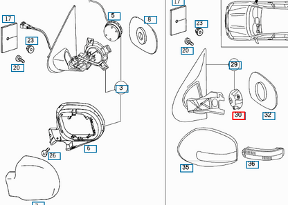 NEW MERCEDES BENZ ML W163 ELECTRIC MIRROR ADJUSTMENT MOTOR A2038202442 ORIGINAL