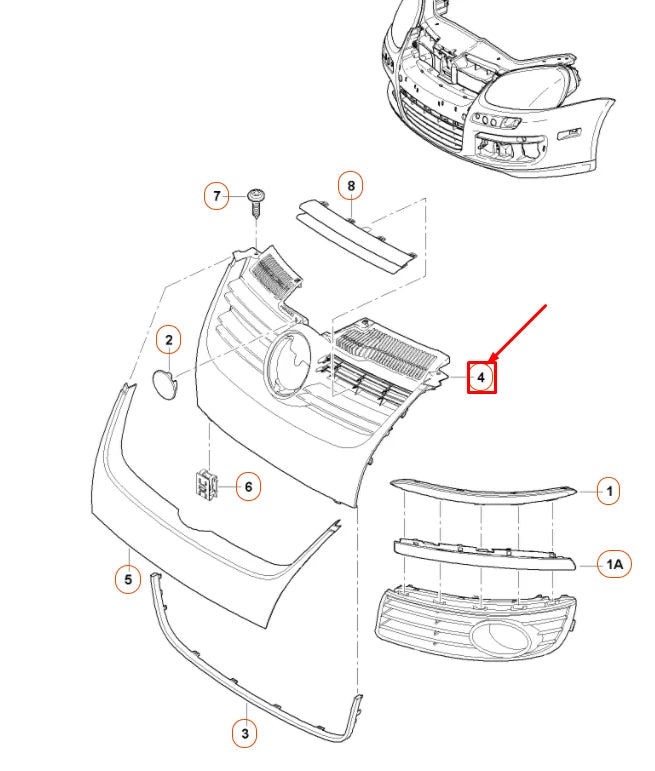 NEW VOLKSWAGEN JETTA A5 FRONT RADIATOR GRILLE FRAME 1K5853653C9B9 ORIGINAL