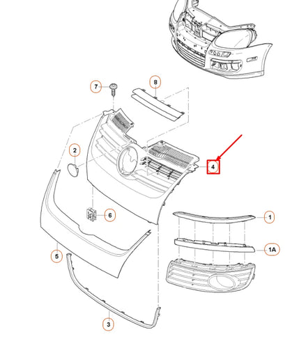 NEW VOLKSWAGEN JETTA A5 FRONT RADIATOR GRILLE FRAME 1K5853653C9B9 ORIGINAL