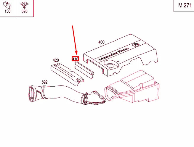 NEW MERCEDES-BENZ C W203 ENGINE COVER SEAL A2710160821 ORIGINAL