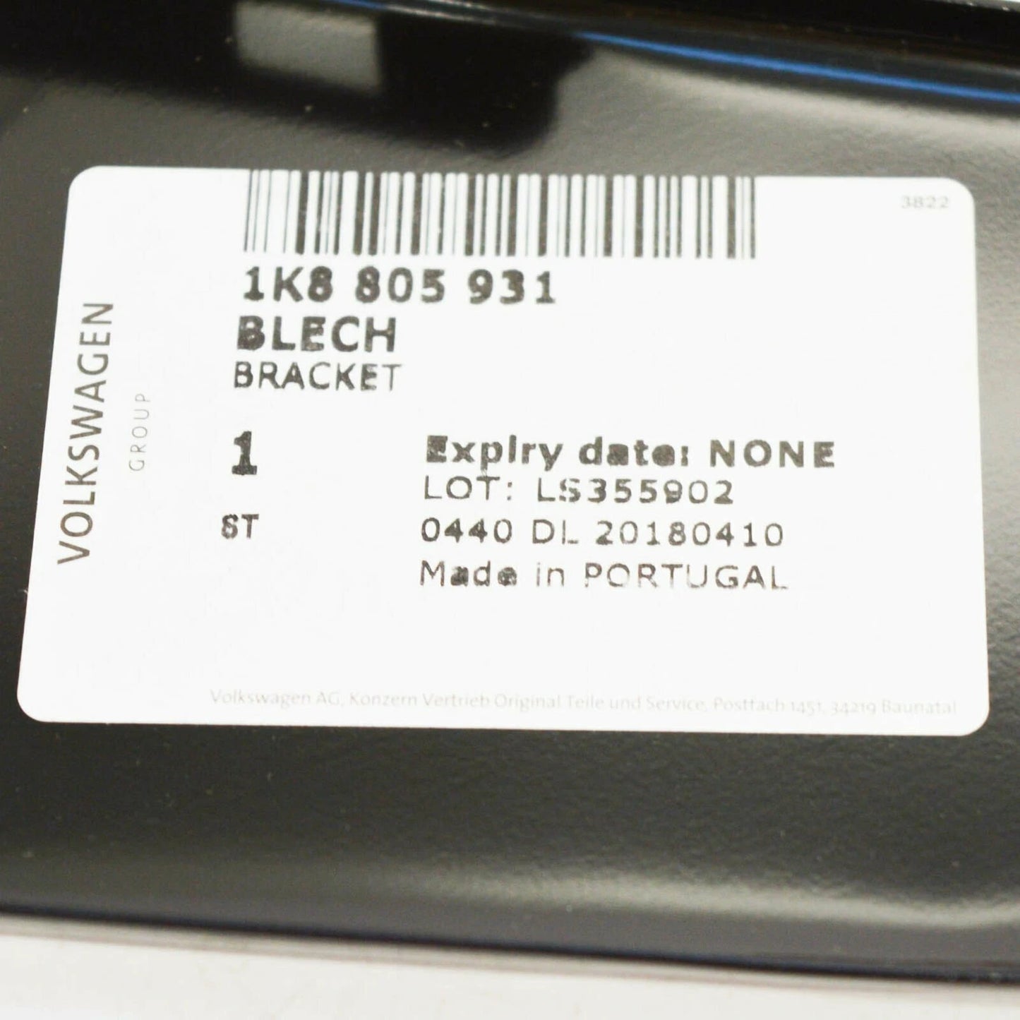 NEW VW SCIROCCO 137 FRONT LEFT HEADLIGHT SUPPORT PLATE 1K8805931 ORIGINAL