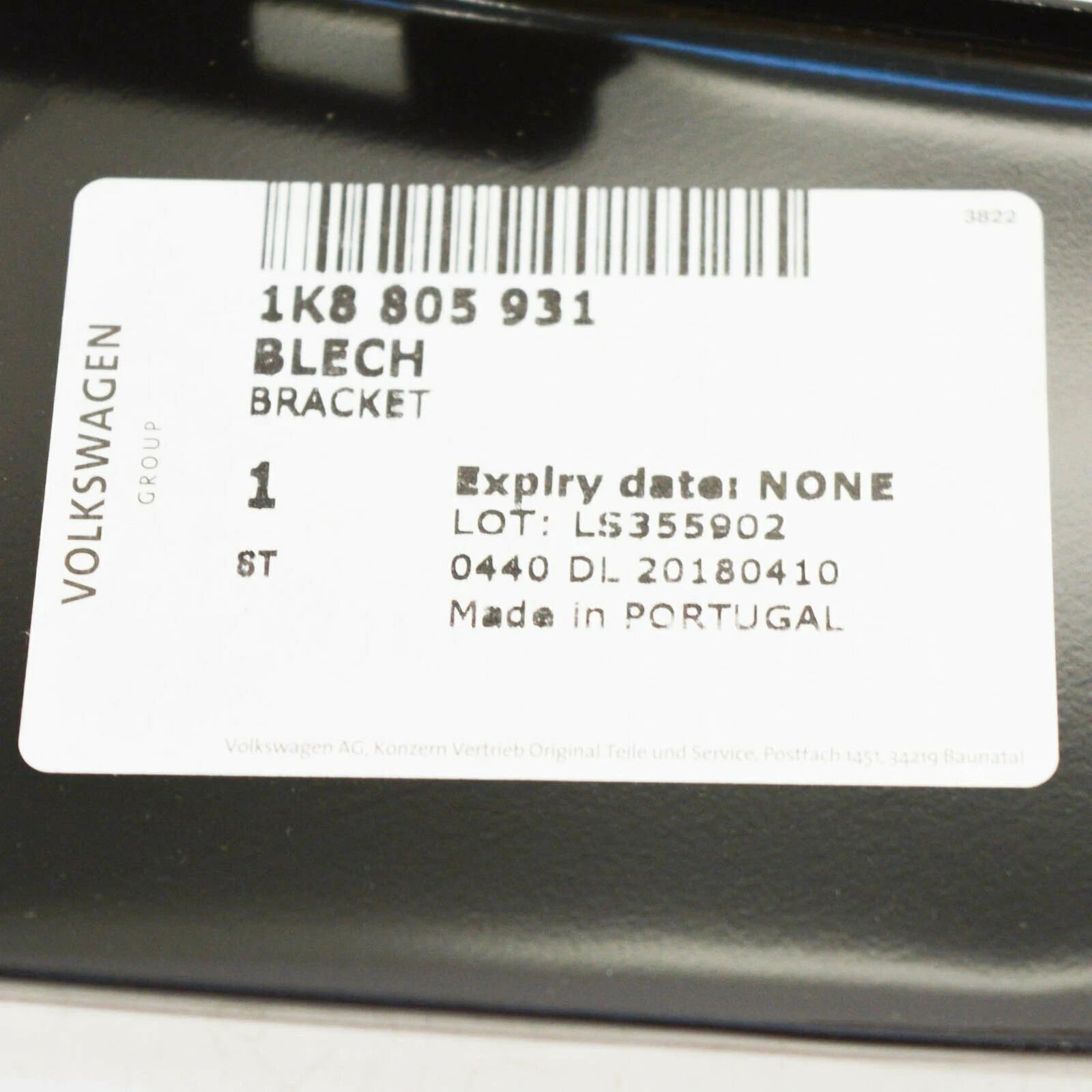 NEW VW SCIROCCO 137 FRONT LEFT HEADLIGHT SUPPORT PLATE 1K8805931 ORIGINAL