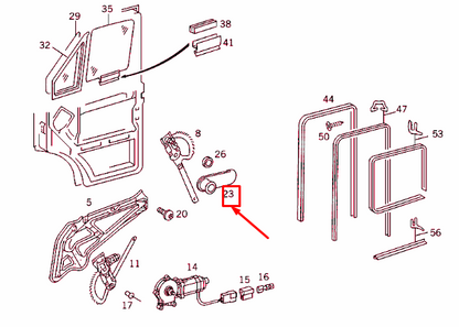 NEW MERCEDES-BENZ SPRINTER 903 WINDOW REGULATOR CRANK A90176004025B21 ORIGINAL