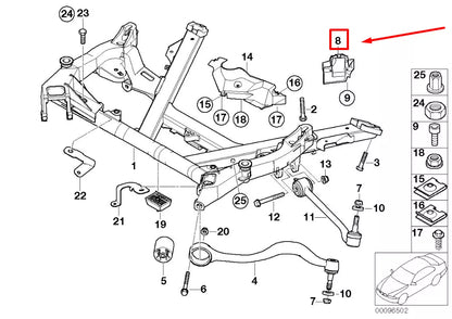 NEW BMW 5 E39 FRONT RIGHT AXLE SUSPENSION COVERING 31121097202 1097202 ORIGINAL
