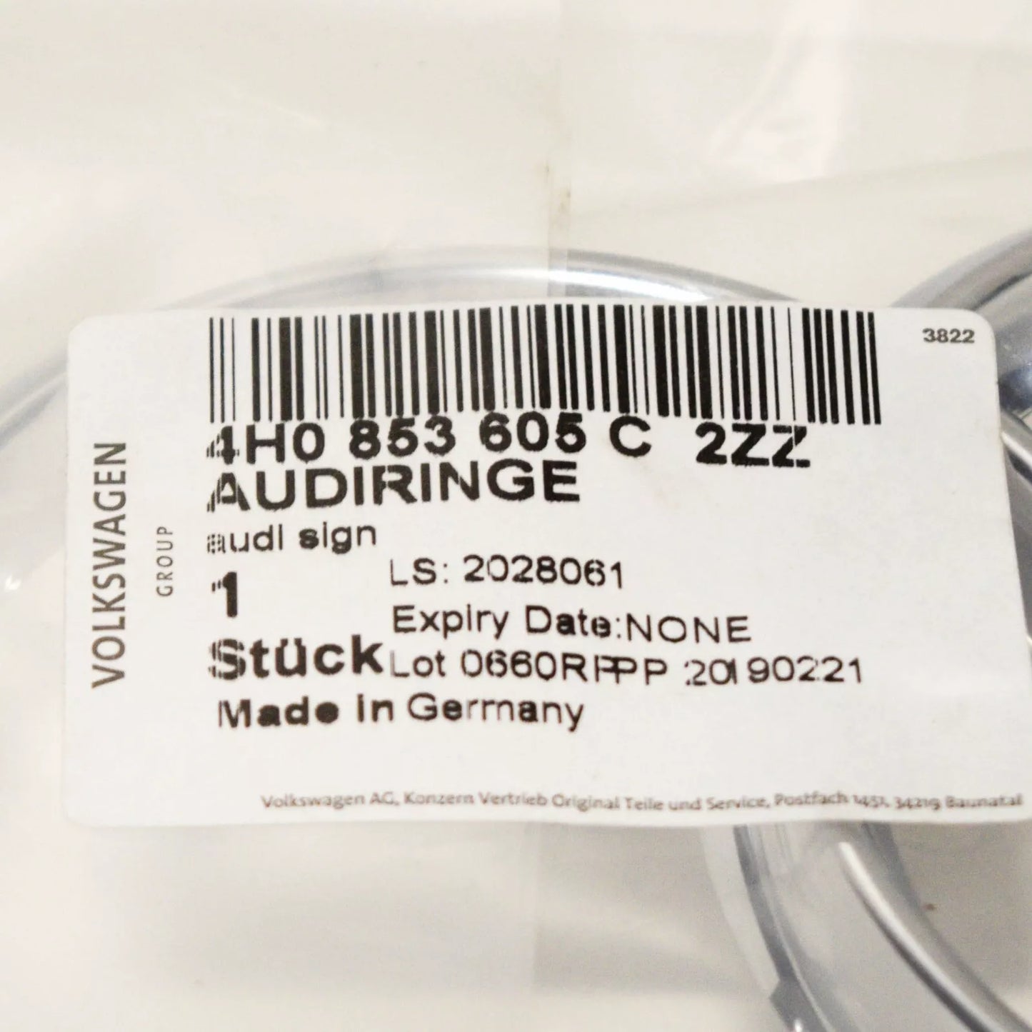 NEW AUDI A7 4G FRONT GRILLE EMBLEM 4H0853605C2ZZ ORIGINAL