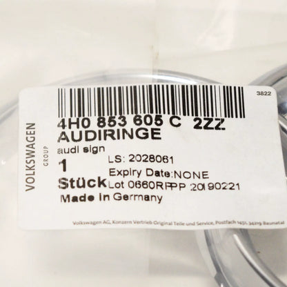 NEW AUDI A7 4G FRONT GRILLE EMBLEM 4H0853605C2ZZ ORIGINAL