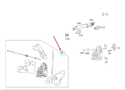 NEW MERCEDES-BENZ B W245 REAR LEFT DOOR LOCK A1697303135 ORIGINAL