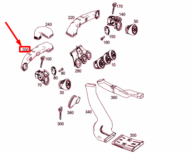 NEW MERCEDES-BENZ C W205 AIR DUCT LEFT UPPER A2058318600 ORIGINAL