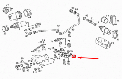 NEW MERCEDES-BENZ E W124 FUEL PUMP BRACKET A1244700281 ORIGINAL
