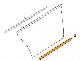 NEW VOLKSWAGEN PASSAT CC A6 REAR LEFT DOOR MOLDING TRIM 3C8853073B2ZZ