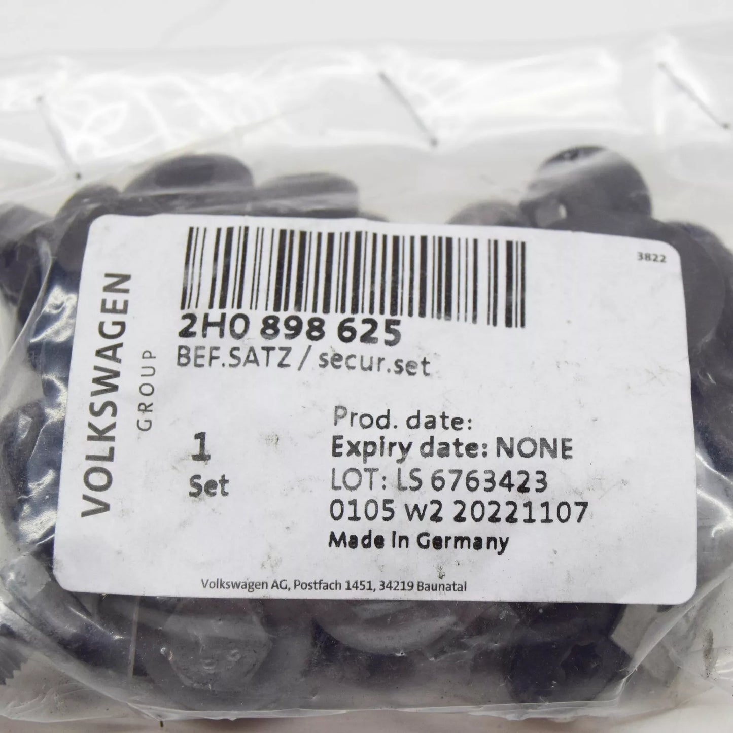 NEW VOLKSWAGEN AMAROK 2H FENDER WING ATTACHMENT PART SET 2H0898625 ORIGINAL