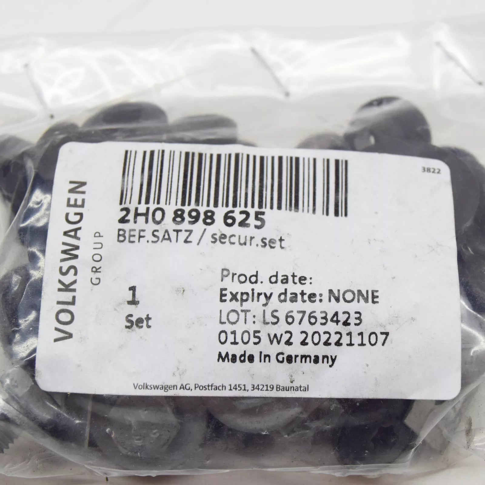 NEW VOLKSWAGEN AMAROK 2H FENDER WING ATTACHMENT PART SET 2H0898625 ORIGINAL