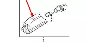 NEW VOLKSWAGEN GOLF MK7 LICENSE NUMBER PLATE LIGHT LED 1K8943021C 2013 ORIGINAL