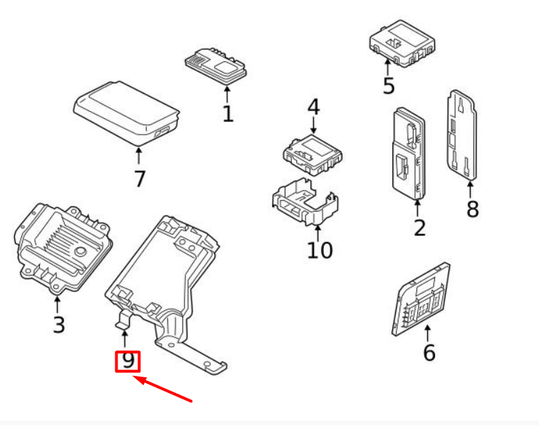 NEW VOLKSWAGEN ARTEON 3H7 TRANSMISSION CONTROL MODULE BRACKET 3G8927163 ORIGINAL