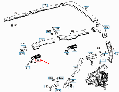 NEW MERCEDES-BENZ VITO W447 FRONT RIGHT ROOF AIR VENT A44783070009051 ORIGINAL