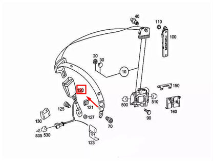 NEW MERCEDES-BENZ E COUPE C207 FRONT RIGHT SEAT BUCKLE A2078601869 ORIGINAL